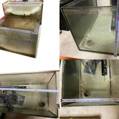 中古 オーバーフロー ガラス水槽 濾過水槽 90×45×47 セット 現状 札幌 新川の画像
