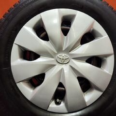 【BS BRIDGESTONE ICEPARTNER2 165/70R14】スタッドレス【トヨタ ヴィッツ 純正ホイール 14インチ 5J4HPCD100】21年製　(KTM448)の画像