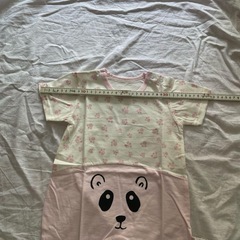 ベビー服 ロンパース 80cm ピンク 半袖 イラスト 女の子 9~12ヶ月の画像