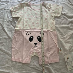 ベビー服 ロンパース 80cm ピンク 半袖 イラスト 女の子 9~12ヶ月の画像