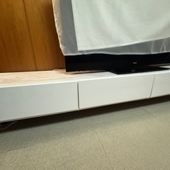 [LOWYA]幅180 ローテレビ台 日本製 収納付 スチール脚 大理石　　　　　　　　　の画像