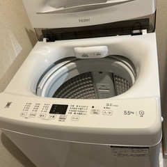 【7月20日まで】【Haier 洗濯機 5.5kg】ハイアール 全自動洗濯機 JW-C55D ホワイトの画像