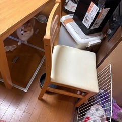 ダイニングテーブル、椅子3つの画像