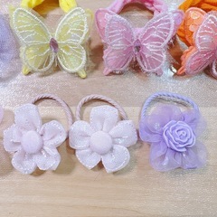 美品　キッズヘアゴム15個セット　バタフライ　お花の画像