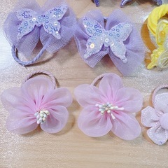 美品　キッズヘアゴム15個セット　バタフライ　お花の画像
