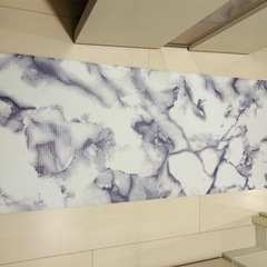 大理石調キッチンマット　使用半日のみの画像