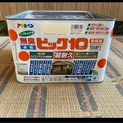 （引き取り限定）外壁用塗料ビッグ10アイボリー5ﾘｯﾄﾙ　 の画像