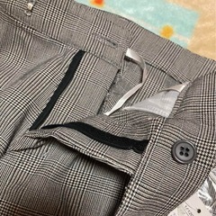 新品チェック柄 グレー スラックス 67-93の画像