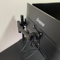 iiyama モニター付き IKEA 昇降デスク 黒 の画像