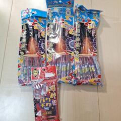 ロケット花火３袋と爆竹1袋セット