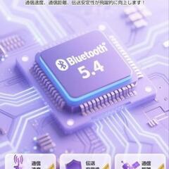 【新品未開封】イヤーカフ オープンイヤー 骨伝導イヤホン ノイズキャンセリング パープルの画像