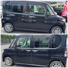 🉐H22ダイハツタントカスタム2WD‼️車検2年付 97,300km ナビ、TV、バックカメラの画像
