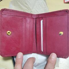 👛牛革コンパクト財布（ワイン）の画像