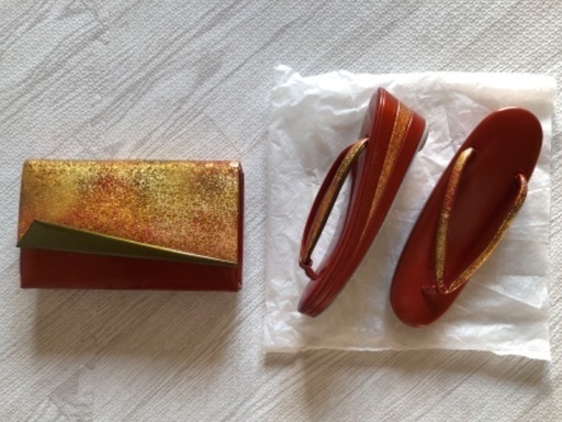 正絹振袖　帯　草履　バッグ