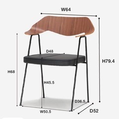 ACTUS　Case Furniture 675チェア　ウォールナットの画像