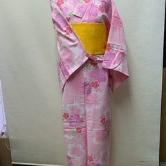 練習用浴衣　貸出し１週間無料  延長可能　ピンクに桜