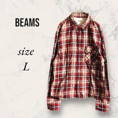 BEAMS ビームス ネルシャツ メンズL タータンチェック