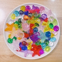 キラキラ宝石セット　貝殻　ビー玉　おはじき
