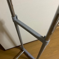 高さ伸縮パイプハンガーラック ダブル キャスター付きの画像