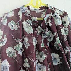 まとめ割あり♪新品♪韓国購入ブラウス♪ワインレッド♪オルチャンファッションの画像