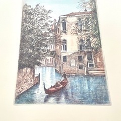 額装アート2枚　ベネチアの画像
