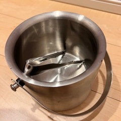 ステンレス製アイスペール＆トングセットの画像