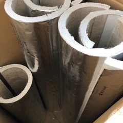 【ダクトカバー】　直接取引可能: セラカバー　φ150 (直径150mm) 4本＋65cm分 断熱材　(フジカバー)の画像