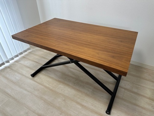 販売7月まで】昇降ダイニングテーブル（NEW アクティブ ウォルナット）