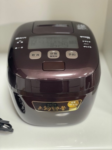 圧力IH炊飯ジャー　5.5合炊き　TIGER 2020年