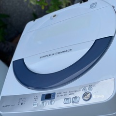 送料・設置込み可　洗濯機　5.5kg SHARP 2016年【分解クリーニング済み】の画像