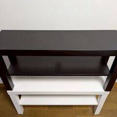 ３点セット☆IKEA カラーボード☆中古家具☆白２台/黒１台 飾り台 テレビ台 インテリアにもOK 【同時２万円以上のご購入で送料無料】熊本限定の画像