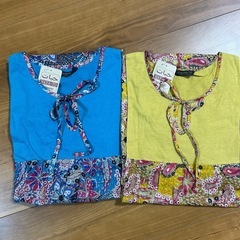 ブルーチュニック薄手ワンピース新品の画像