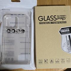 iPhone14 クリアケース、画面フィルム