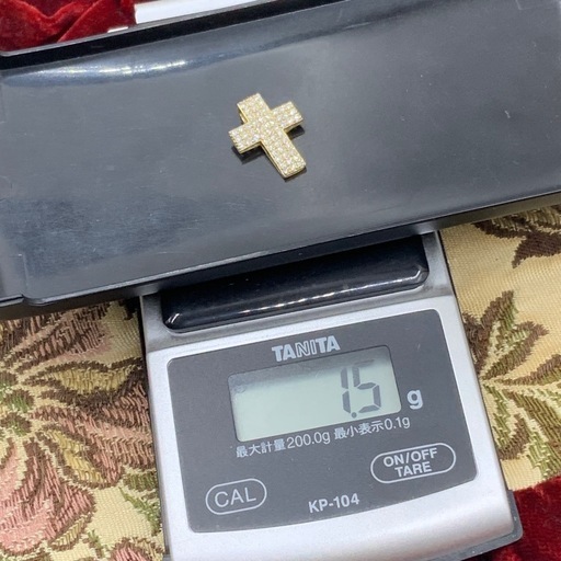 K18 ダイヤクロス　ペンダント　 0.54ct 1.5g