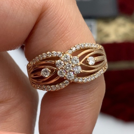 K18PG ダイヤモンドリング　0.4ct 5.8g 約11.5号