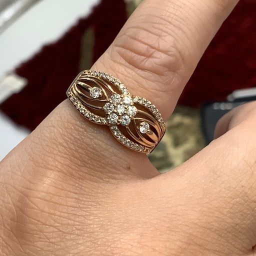 K18PG ダイヤモンドリング　0.4ct 5.8g 約11.5号