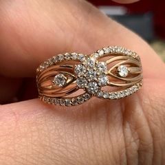 K18PG ダイヤモンドリング　0.4ct 5.8g 約11.5号の画像