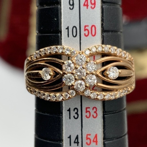 K18PG ダイヤモンドリング　0.4ct 5.8g 約11.5号