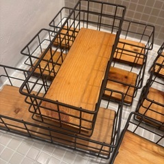 アイアンバスケット　小物入れ 8個 の画像