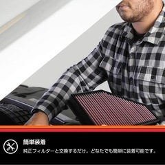K&N エンジンエアフィルター 33-2290 クロスファイア SLK320 自動車の画像