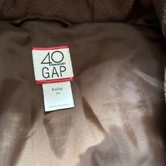 ベビー　ジャンプスーツ　ダウン　Gap 2way ブラウン　80サイズの画像