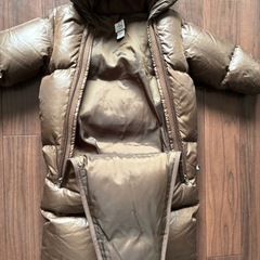 ベビー　ジャンプスーツ　ダウン　Gap 2way ブラウン　80サイズの画像