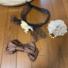 帽子ケース、帽子とリボンの画像
