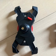 自転車用スマホホルダー ブラックとライトのセットの画像