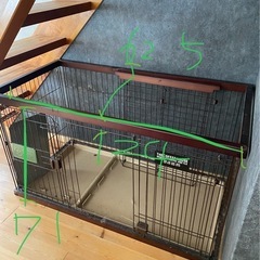 ペットゲージ　大型（天井つき）小型の画像