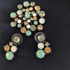 ピアス＆ブローチセット　新品の画像