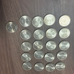 ※本日限定出品【希少】卸在位60年記念五百円プルーフ硬貨 21枚セットレインボートーン有御の画像