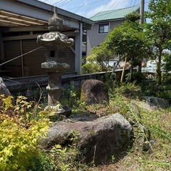 【無料】庭石　石灯篭　庭木　差し上げますの画像