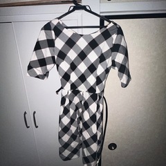 オシャレチェックワンピースMサイズの画像