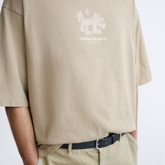新品　未使用 コントラストプリント ワイドTシャツ 半袖 Lの画像